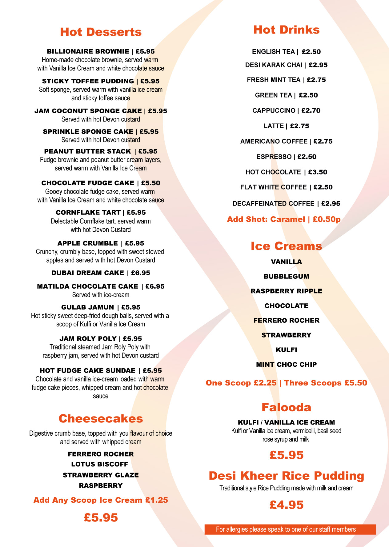 Indian and Pakistani curries and karahi menu Manchester Safire Restaurant