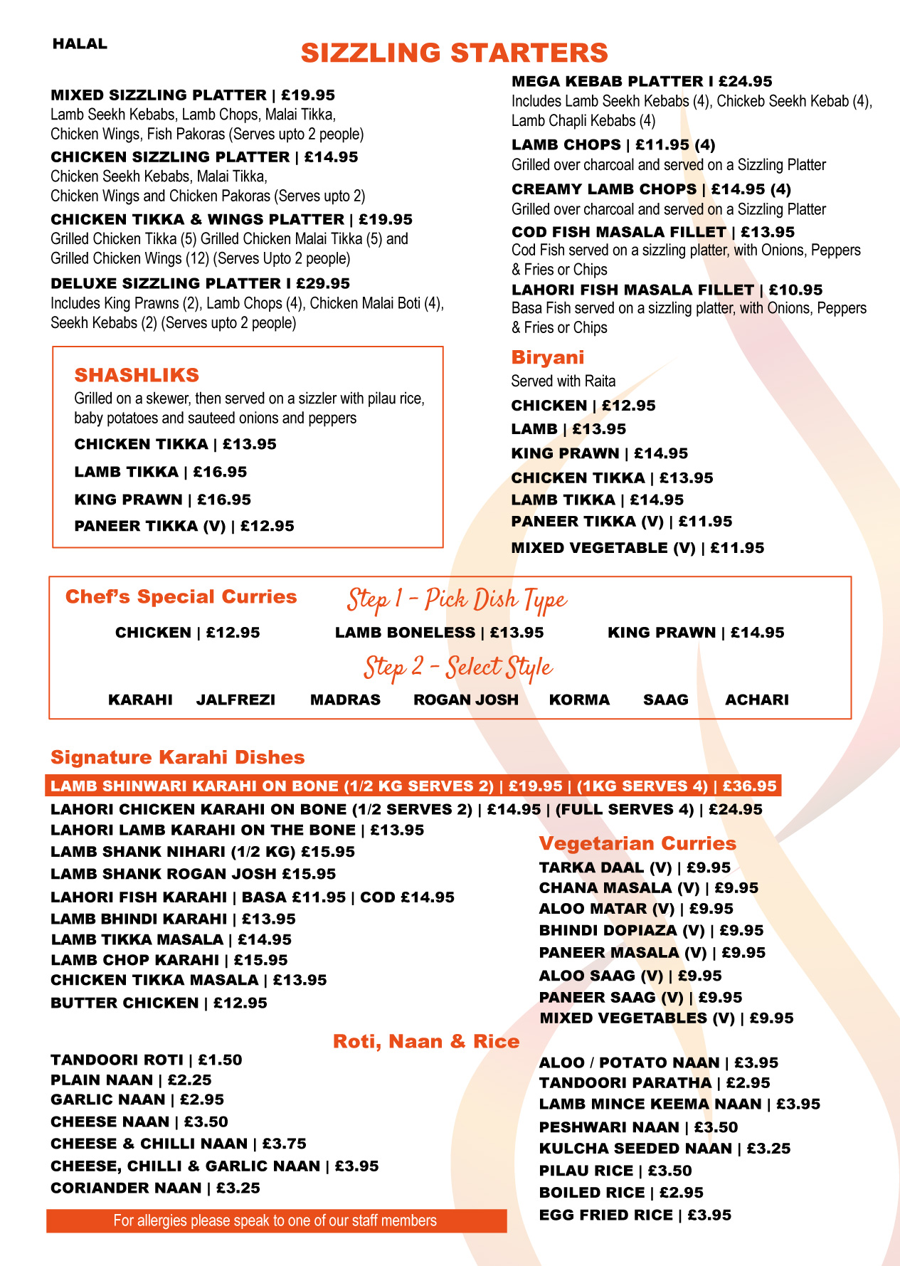 Halal grill and Angus beef steaks menu in Manchester at Safire Restaurant & Grill
